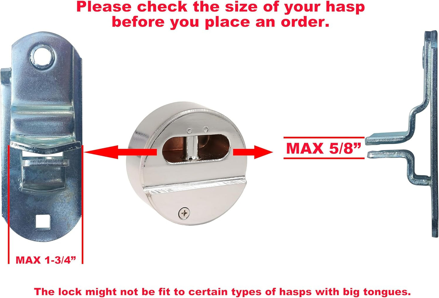 Keyed Alike Hidden Shackle Padlock – 2-7/8" (Pack of 4/8/16)