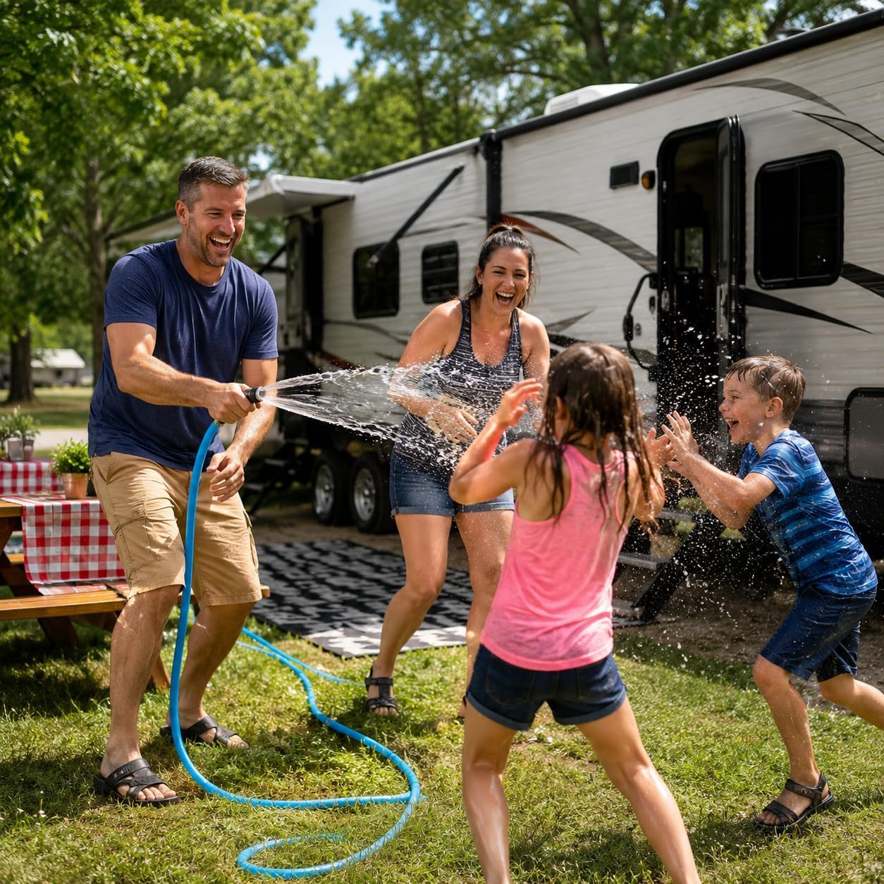 25FT RV Drinking Water Hose - Blue