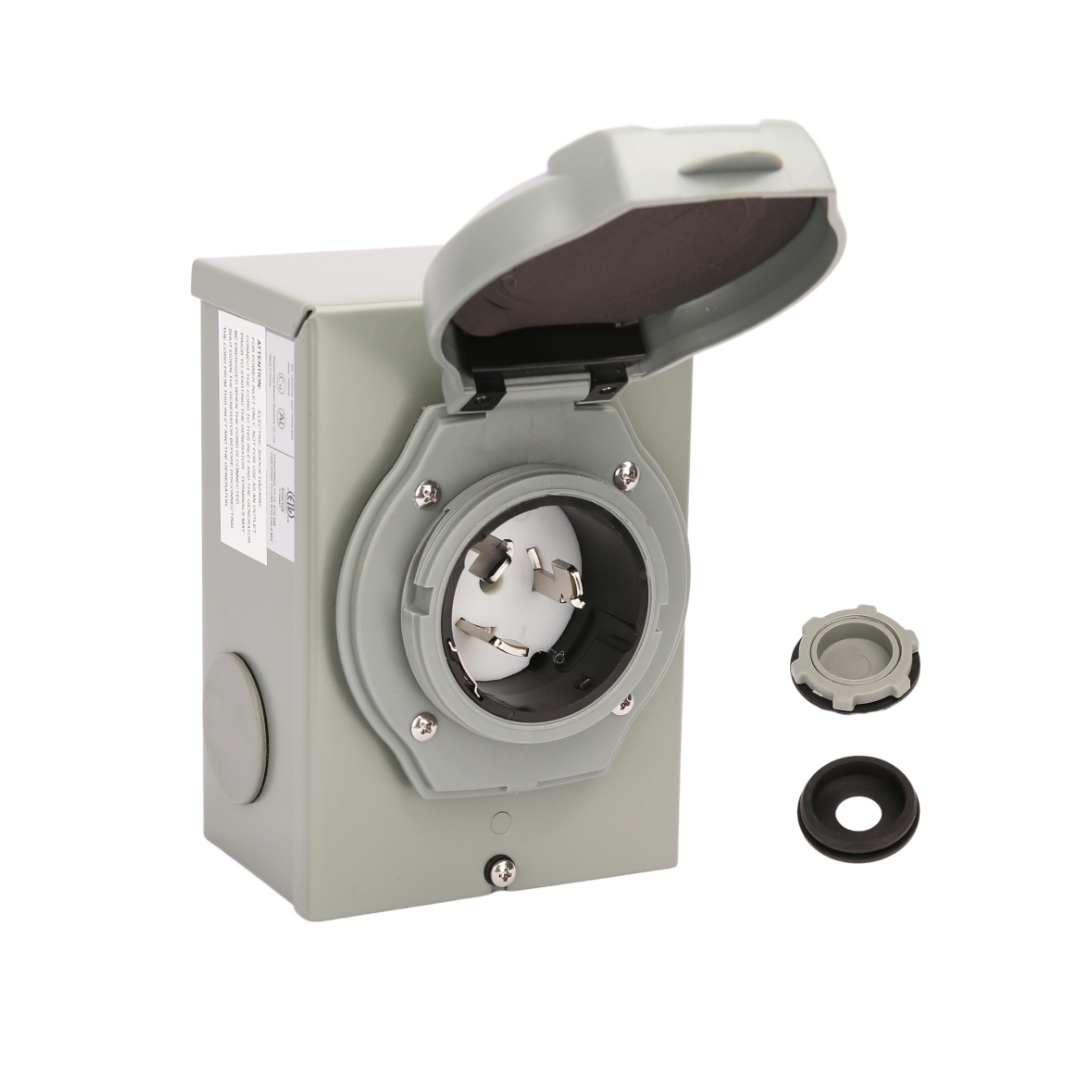 50 Amp Generator Power Inlet Box - Outdoor & Weatherproof, NEMA SS2-50P