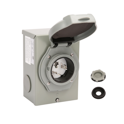 50 Amp Generator Power Inlet Box - Outdoor & Weatherproof, NEMA SS2-50P