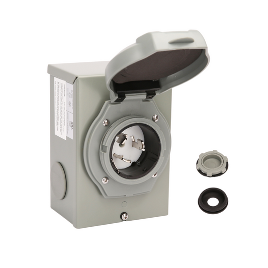 50 Amp Generator Power Inlet Box - Outdoor & Weatherproof, NEMA SS2-50P