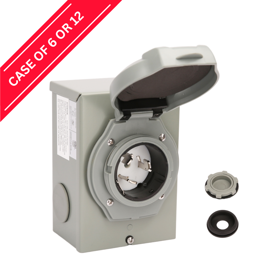 Generator Meter Box Plug In Generator Receptacle Box 50 Amp Power Outlet Box ETL Listed 125/250V