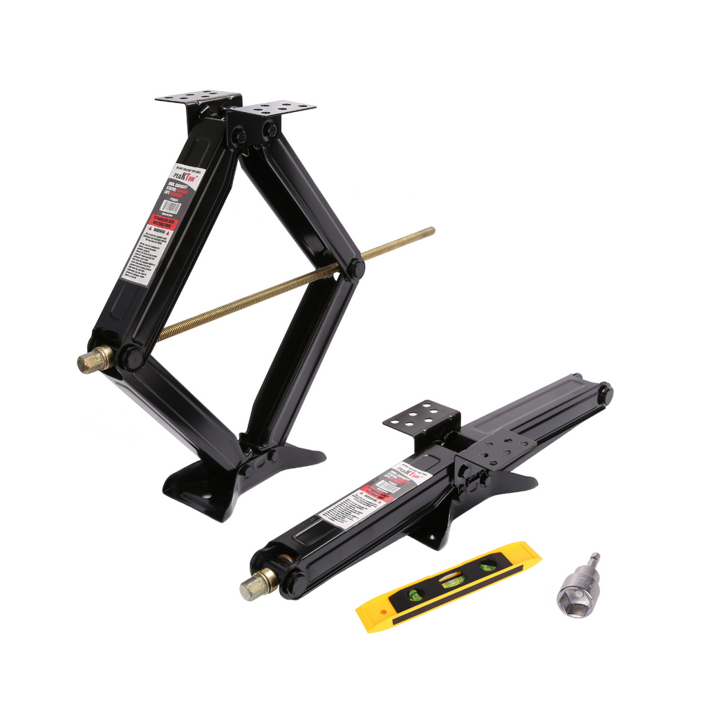 Stabilisateurs à ciseaux pour roulotte - capacité de 5000 lbs chacun, hauteur de 24 pouces (ensemble de 2)