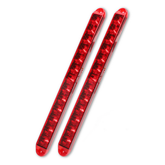 17" Red LED Trailer Light Bars – Waterproof (Pair)