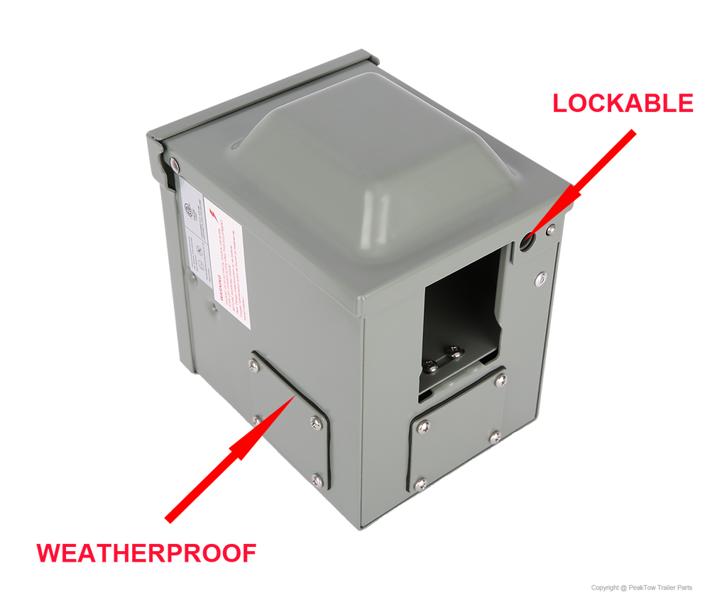 Boîtier 30 Amp pour VR ou roulotte - extérieure, NEMA TT-30R (caisse de 6)