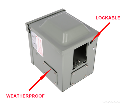 Panneau de prises de courant extérieur résistant aux intempéries PTR0109 30 A pour VR - Lot de 6