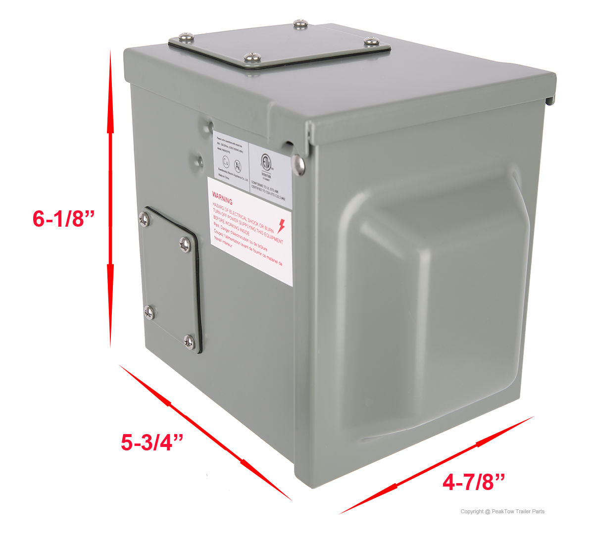 50 Amp RV/EV Power Outlet Box - Outdoor & Weatherproof, NEMA 14-50R