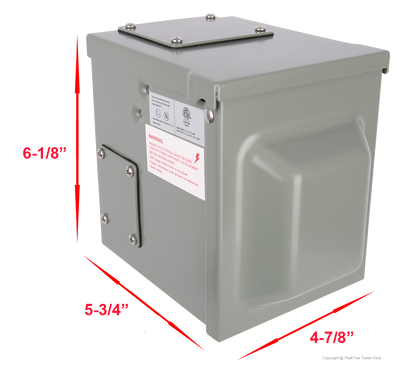 Panneau de prises de courant extérieur résistant aux intempéries PTR0109 30 A pour VR - Lot de 6