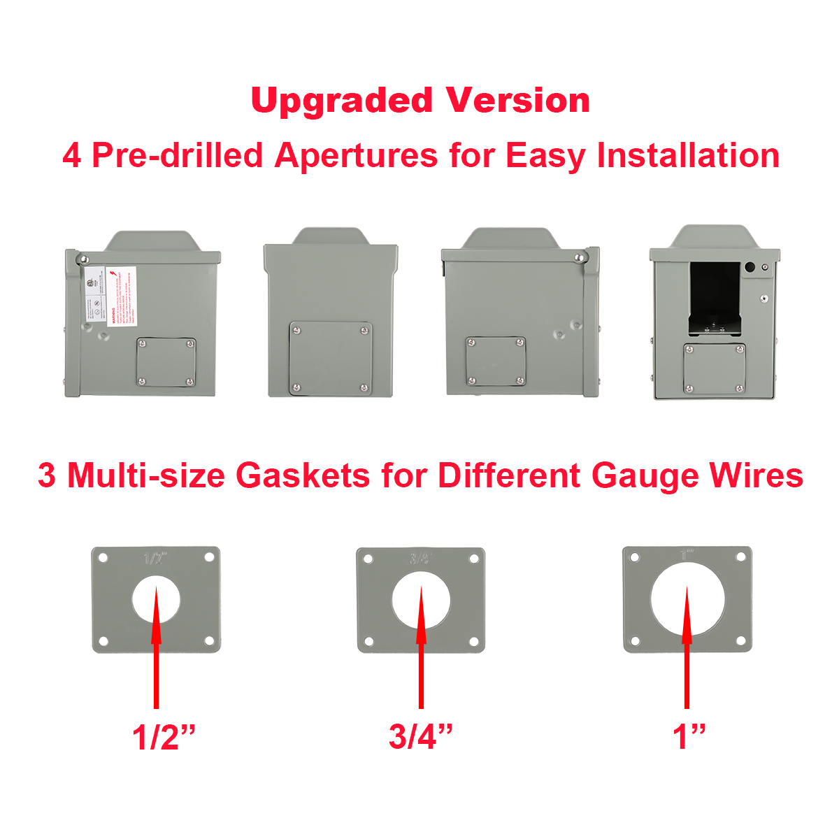 PTR0103 50A RV Weatherproof Outdoor Power Outlet Receptacle Panel - Case of 6