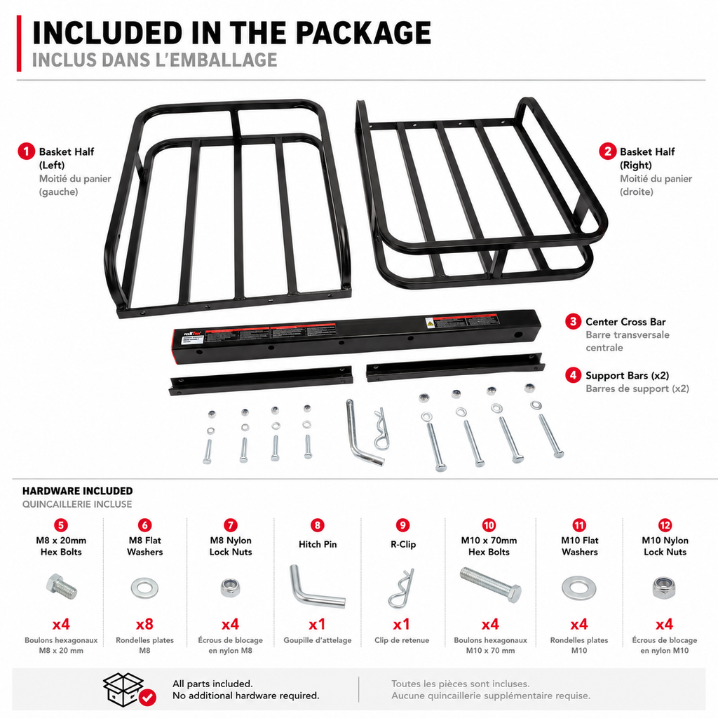 Hitch Mount Cargo Carrier 53.5 x 19 x 5 inches