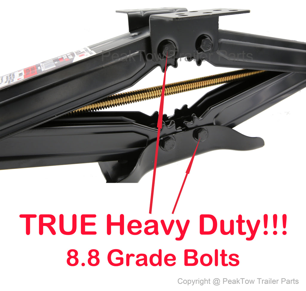 RV Stabilizer Scissor Jacks - 7500 lbs Capacity Each, 24-Inch Height (Set of 2)