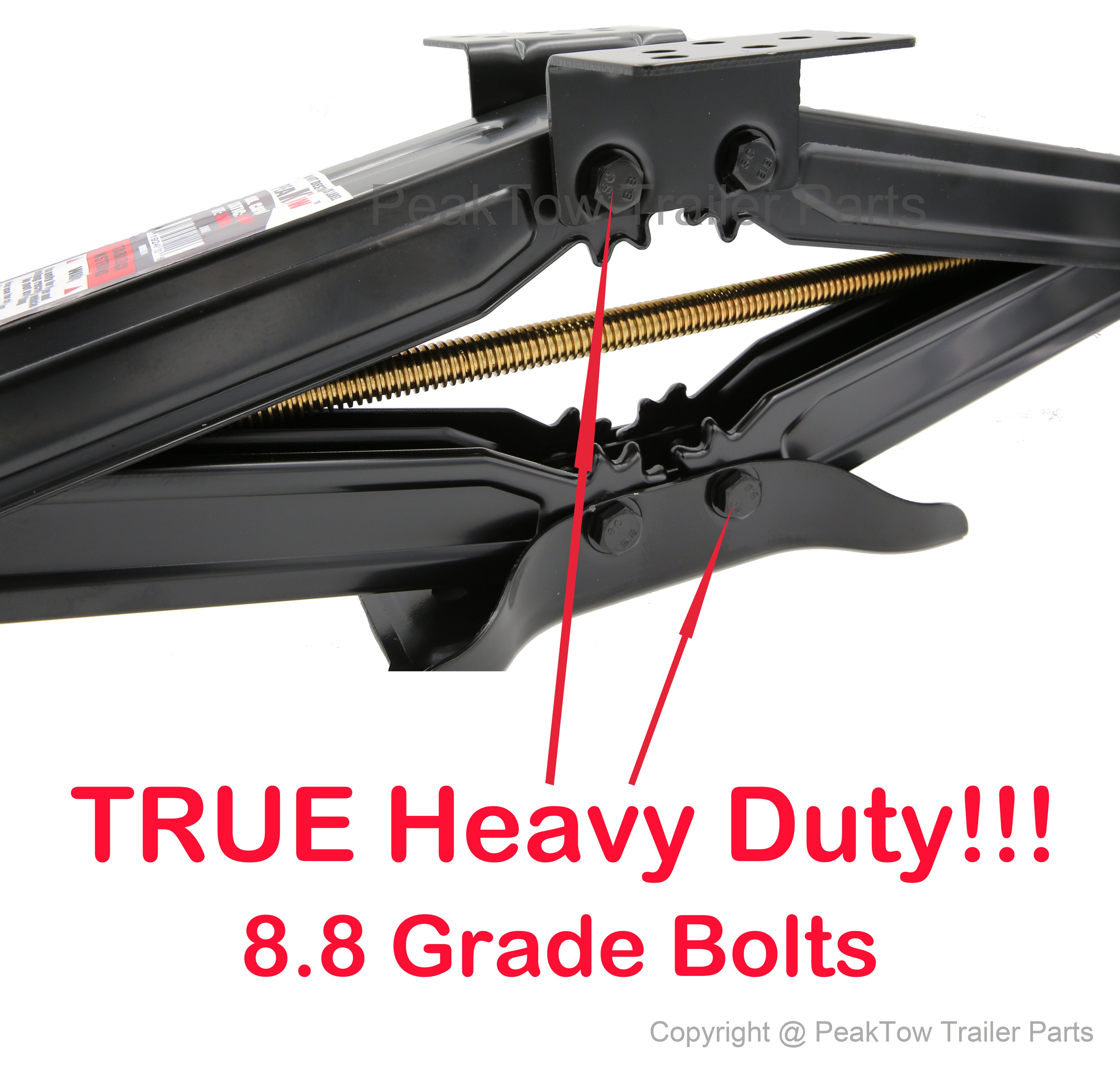 RV Stabilizer Scissor Jacks - 7500 lbs Capacity Each, 24-Inch Height (Set of 2)