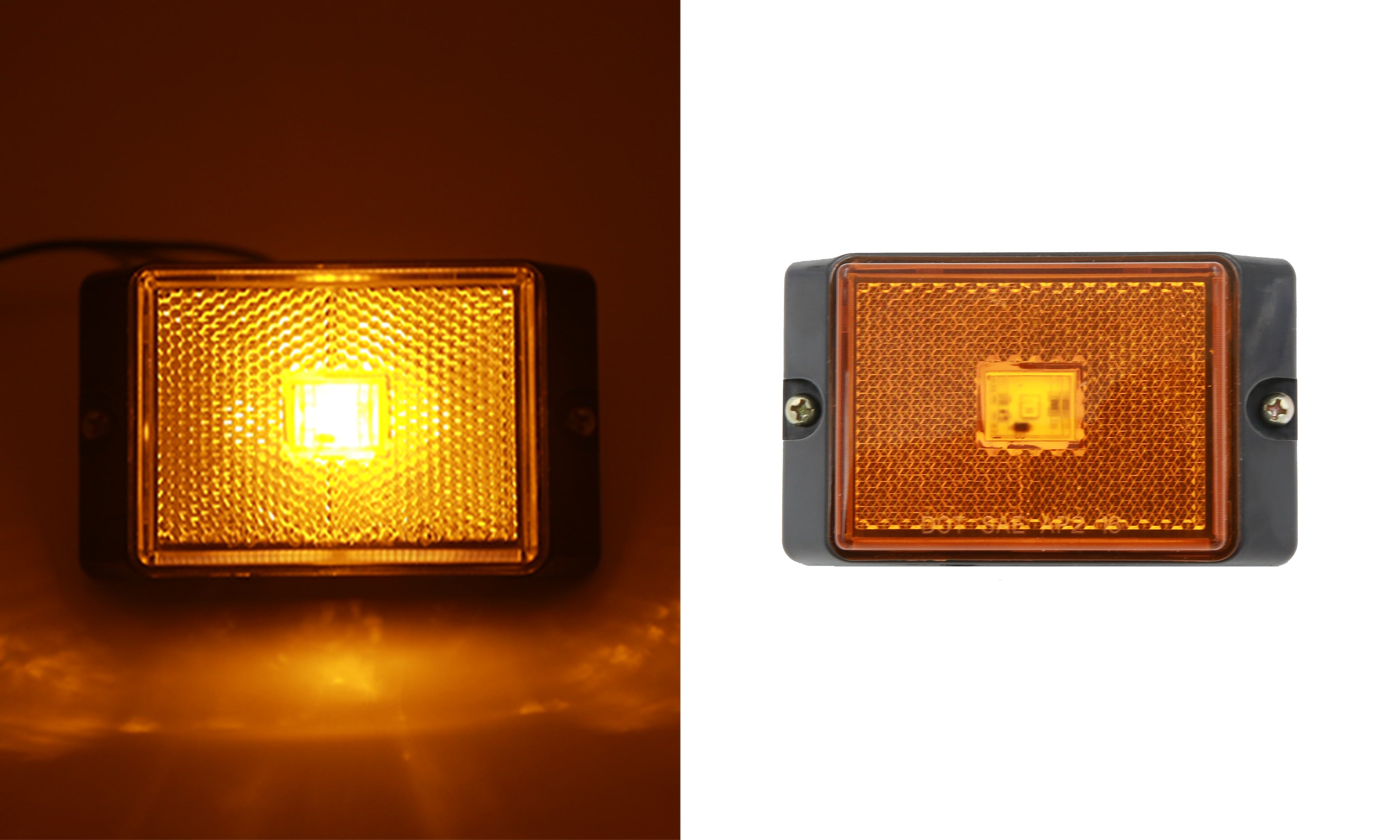 12V LED Submersible Square Trailer Light Kit