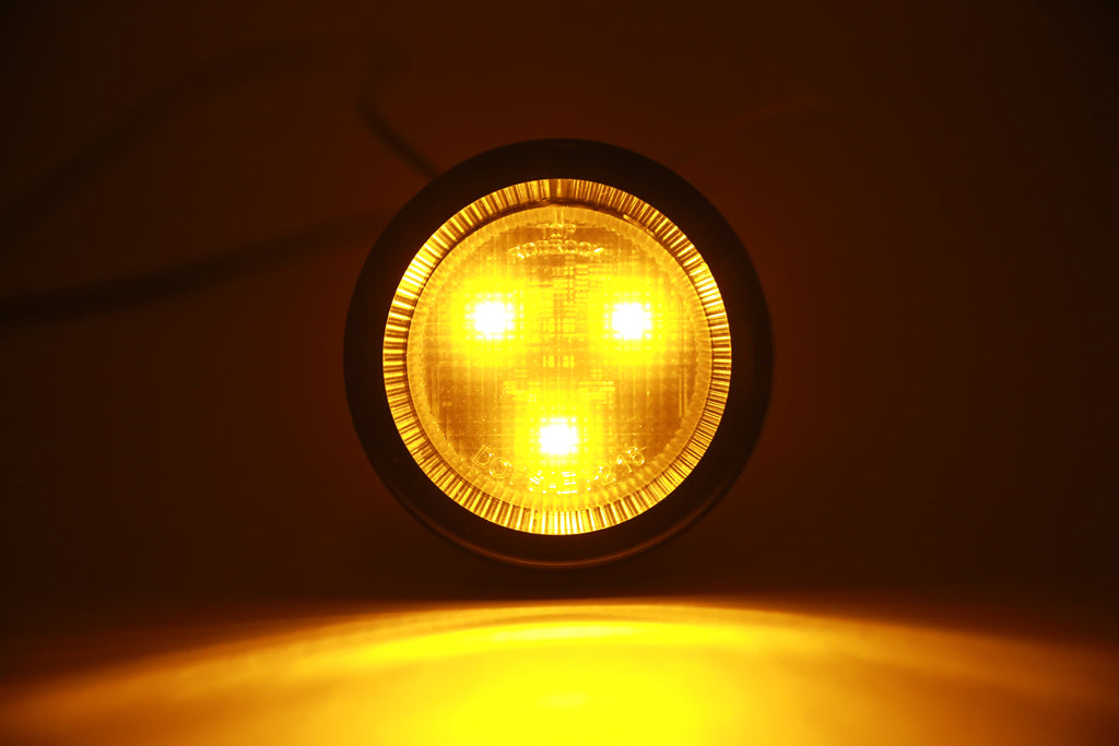 Feux de remorque round LED rouges et ambrés 2" – Submersibles, montage à anneau (caisse de 120 rouges et 120 ambrés)