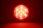 Feux de remorque round LED rouges 4" – submersibles, montage à anneau (caisse de 80 feux)