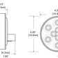 PTL0401 Round Red 4 Inches LED Submersible Stop/Turn/Tail Lights with Grommets and Plugs - Case of 80