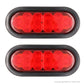 PTL0434 Trailer Truck Steel Light Boxes with 6 Inches LED Red Oval Tail Light & 2 Inches LED Red Round Side Lights - Case of 6