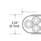 PTL0431 Lumières ovales de 6 pouces à LED rouges submersibles pour remorque, camion, camping-car, avec œillets et bouchons, caisse de 80