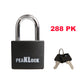 PLA0101 Cadenas en aluminium recouvert de noir résistant aux intempéries, à clés identiques, 1-3/16" de large - Caisse de 288