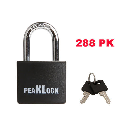 PLA0101 Keyed Alike 1-3/16" Wide Weatherproof Black Covered Aluminum Padlock - Case of 288
