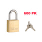 PLC0001 Cadenas en laiton massif en forme de diamant de 3/4" de large à clés identiques - Caisse de 600