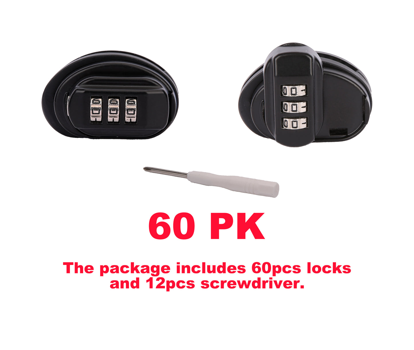 PLG0005 Zinc Alloy 3 Digit Combination Gun Trigger Lock Fits Rifles, Shotguns, Pistols, and Handguns - case of 60