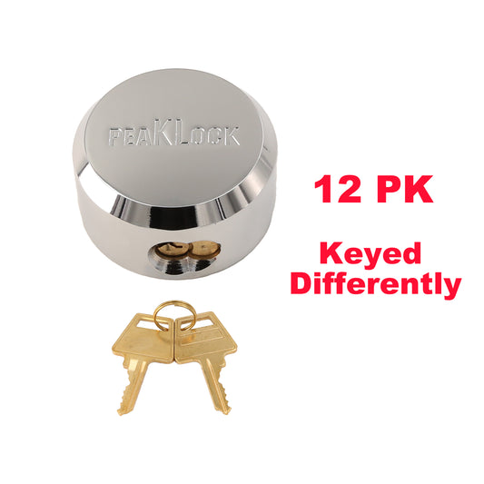 PLS0002 Serrure de porte de remorque robuste à anse cachée de 2-7/8 po avec deux clés - Caisse de 12