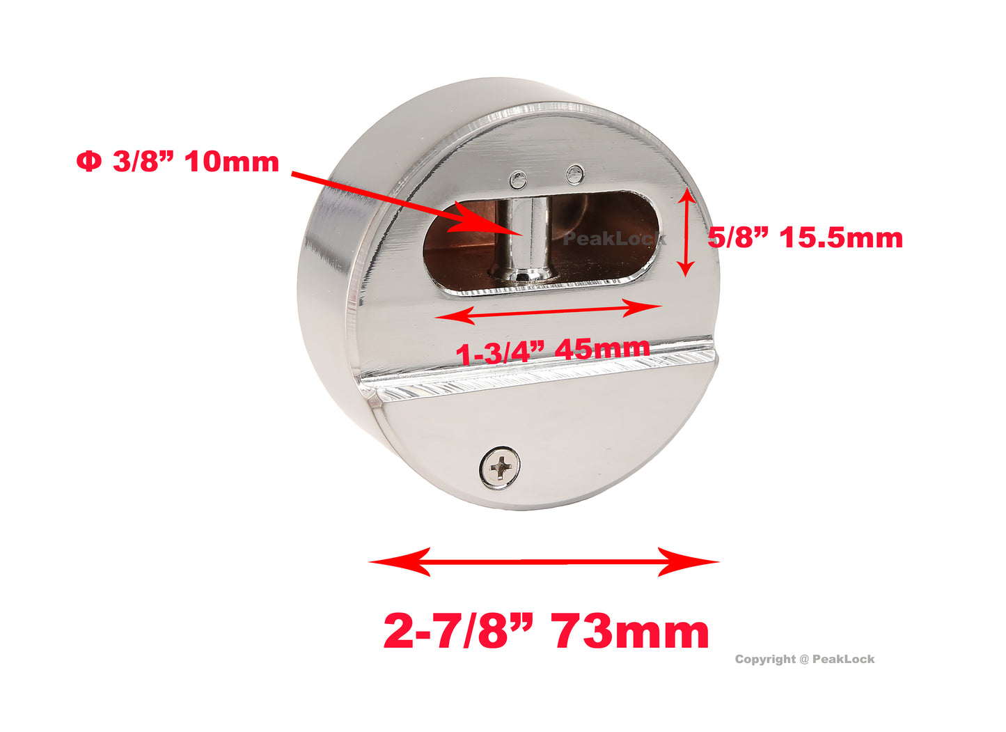 PLS0001 Moraillon robuste de haute sécurité avec cadenas à anse cachée de 2-7/8" - Caisse de 6