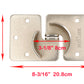 PLS0001 Moraillon robuste de haute sécurité avec cadenas à anse cachée de 2-7/8" - Caisse de 6