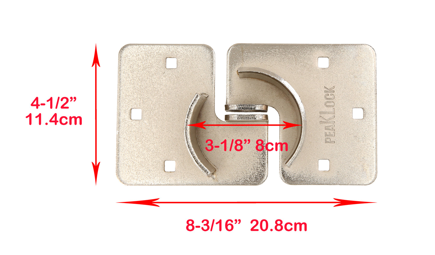 PLS0001 Moraillon robuste de haute sécurité avec cadenas à anse cachée de 2-7/8" - Caisse de 6