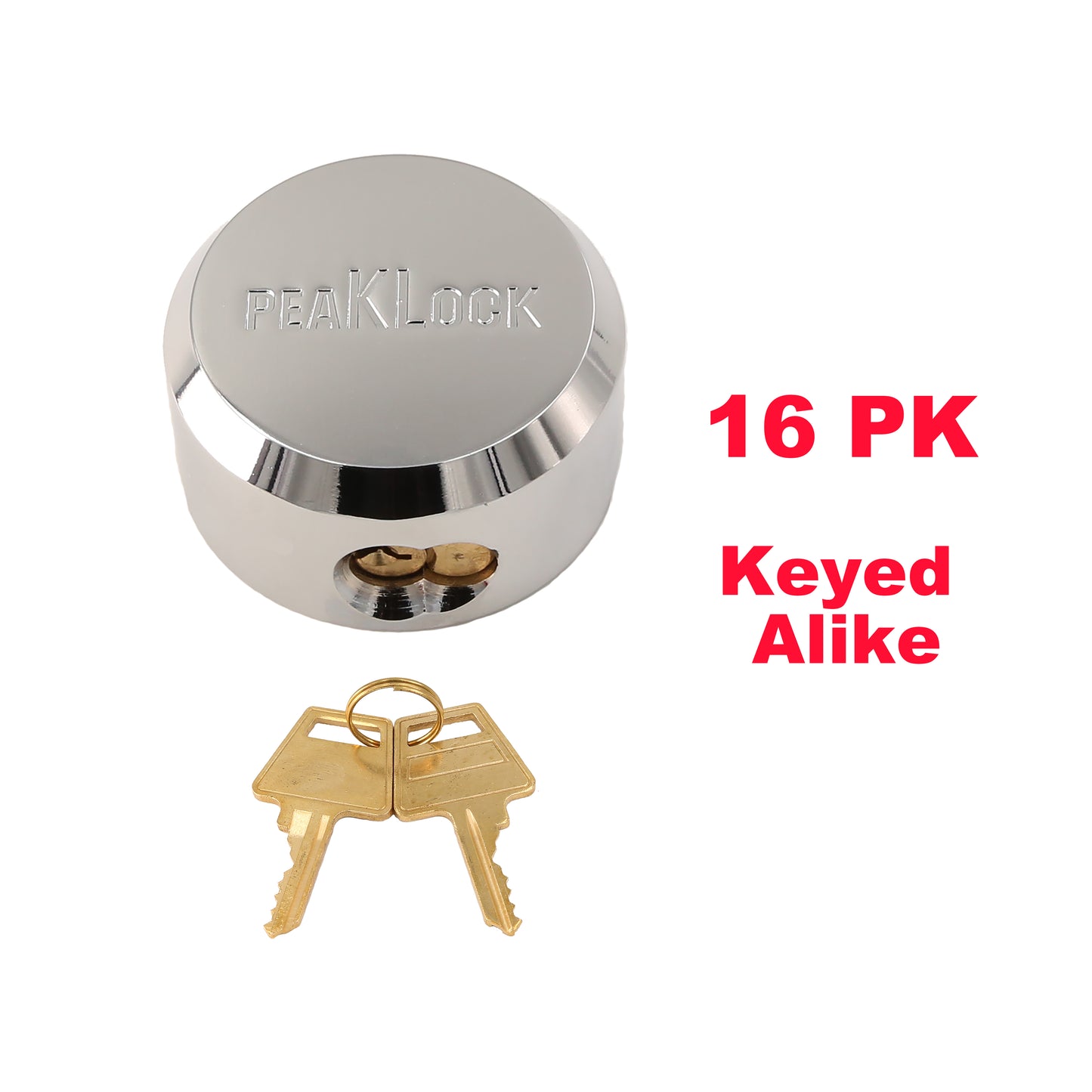 PLS0005 Heavy-Duty Keyed Alike 2-7/8" Hidden Shackle Trailer Door Lock with Two Keys - case of 16