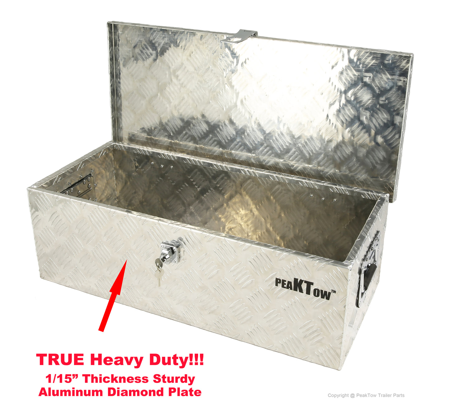 PTB0003 Heavy Duty Aluminum Truck Pickup Underbody Tool Box with Lock 30x13x10"