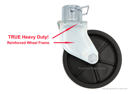 2000 lb Dual Caster Wheel for Trailer Jack - Case of 8