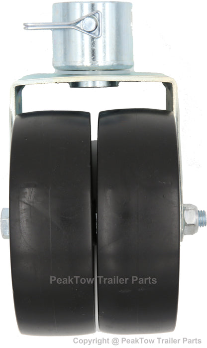 2000 lb Dual Caster Wheel for Trailer Jack - Case of 8
