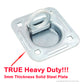 PTJ0321 Cargo Trailer Recessed 6000 lbs Capacity Tie-Down Pan D Rings Including Mounting Lock Plate and Installation Hardware - Case of 16