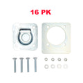 PTJ0321 Cargo Trailer Recessed 6000 lbs Capacity Tie-Down Pan D Rings Including Mounting Lock Plate and Installation Hardware - Case of 16
