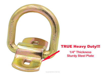 PTJ0324 Bolt-On Forged 1/2" D-Ring Anchor Tie Down Point For Truck Trailer - case of 32