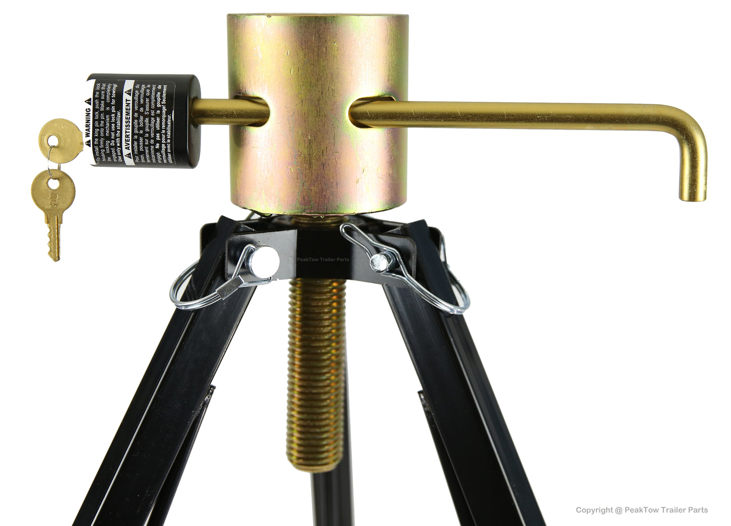 PTJ0604 King Pin trépied de verrouillage réglable 5ème roue RV stabilisateur Jack