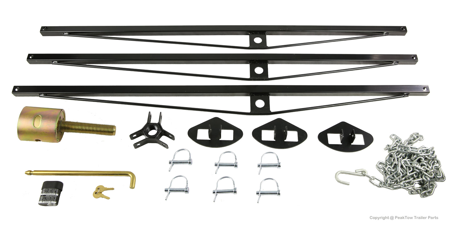 PTJ0604 King Pin trépied de verrouillage réglable 5ème roue RV stabilisateur Jack
