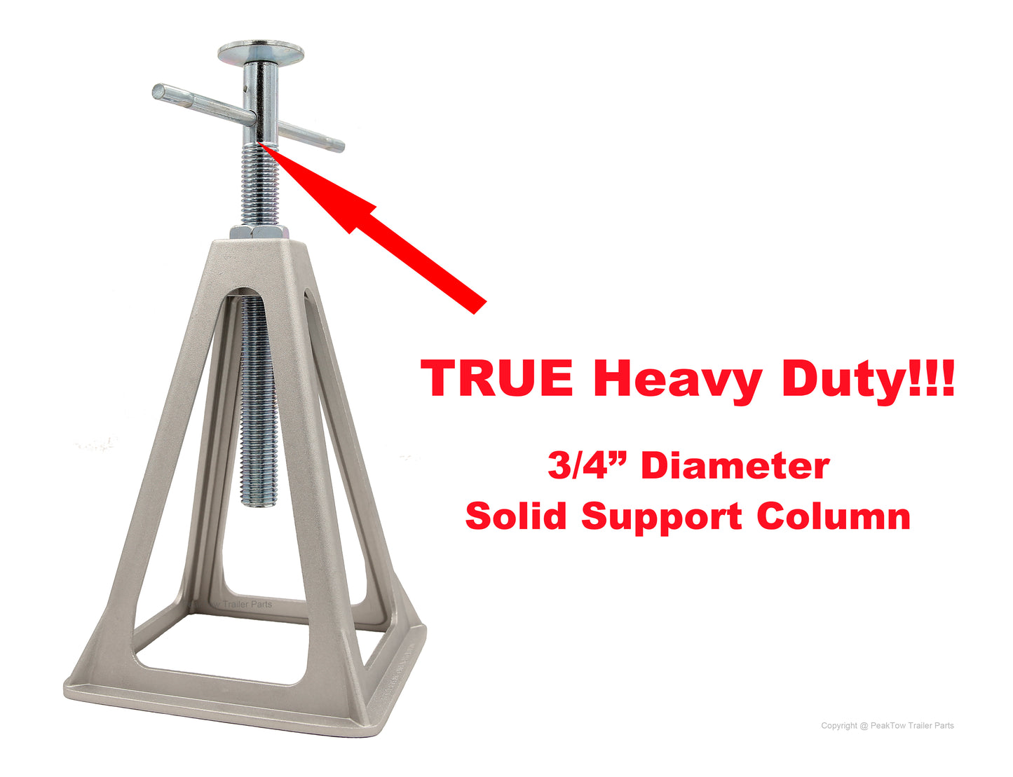 PTJ0610 RV Trailer Camper Aluminum 6000 lbs 17" Extends Stabilizer Stacker Jack Stand - Case of 16