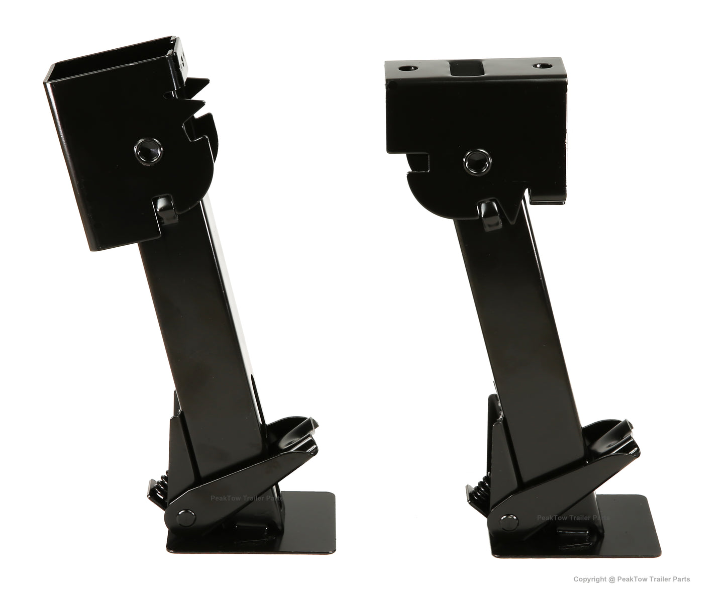 PTJ0621 Cric stabilisateur de camping-car télescopique pour remorque pivotante, capacité de support de 1 000 lb avec poignée et vis de montage - caisse de 8