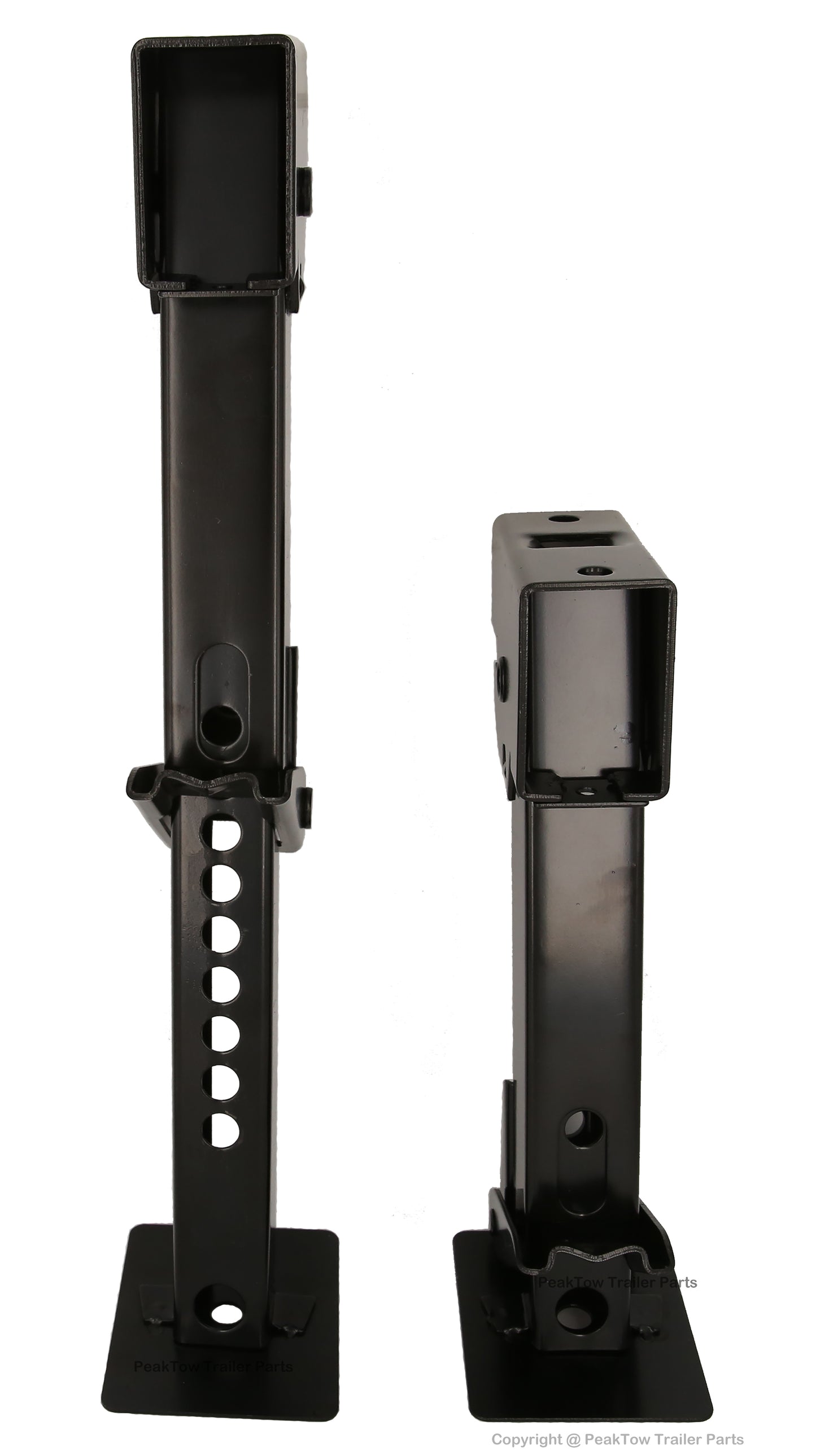 PTJ0621 Cric stabilisateur de camping-car télescopique pour remorque pivotante, capacité de support de 1 000 lb avec poignée et vis de montage - caisse de 8