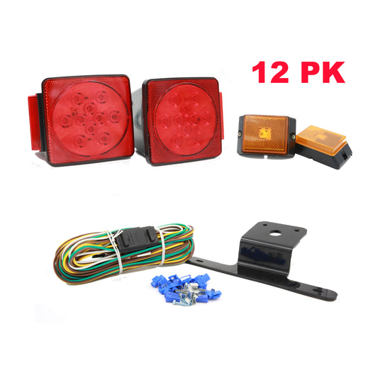 PTL0101 Kit d'éclairage de remorque submersible à DEL de luxe 12 V - caisse de 12