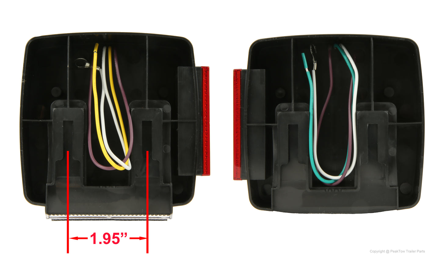 PTL0106 Kit d'éclairage de remorque submersible carré de luxe à DEL 12 V - caisse de 24