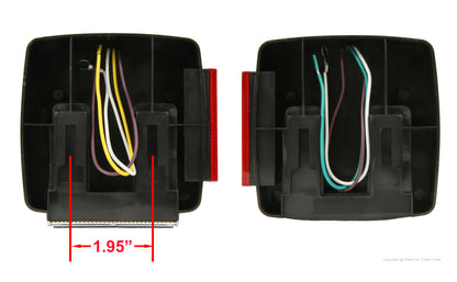 PTL0106 Kit d'éclairage de remorque submersible carré de luxe à DEL 12 V - caisse de 24