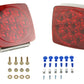 PTL0106 Deluxe Square 12V LED Submersible Trailer Light Kit - case of 24