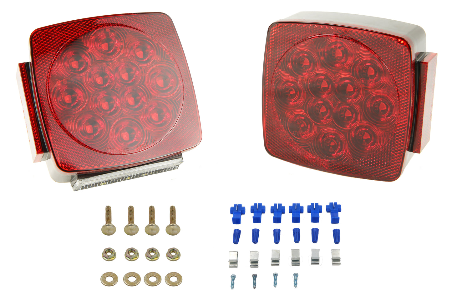 PTL0106 Kit d'éclairage de remorque submersible carré de luxe à DEL 12 V - caisse de 24