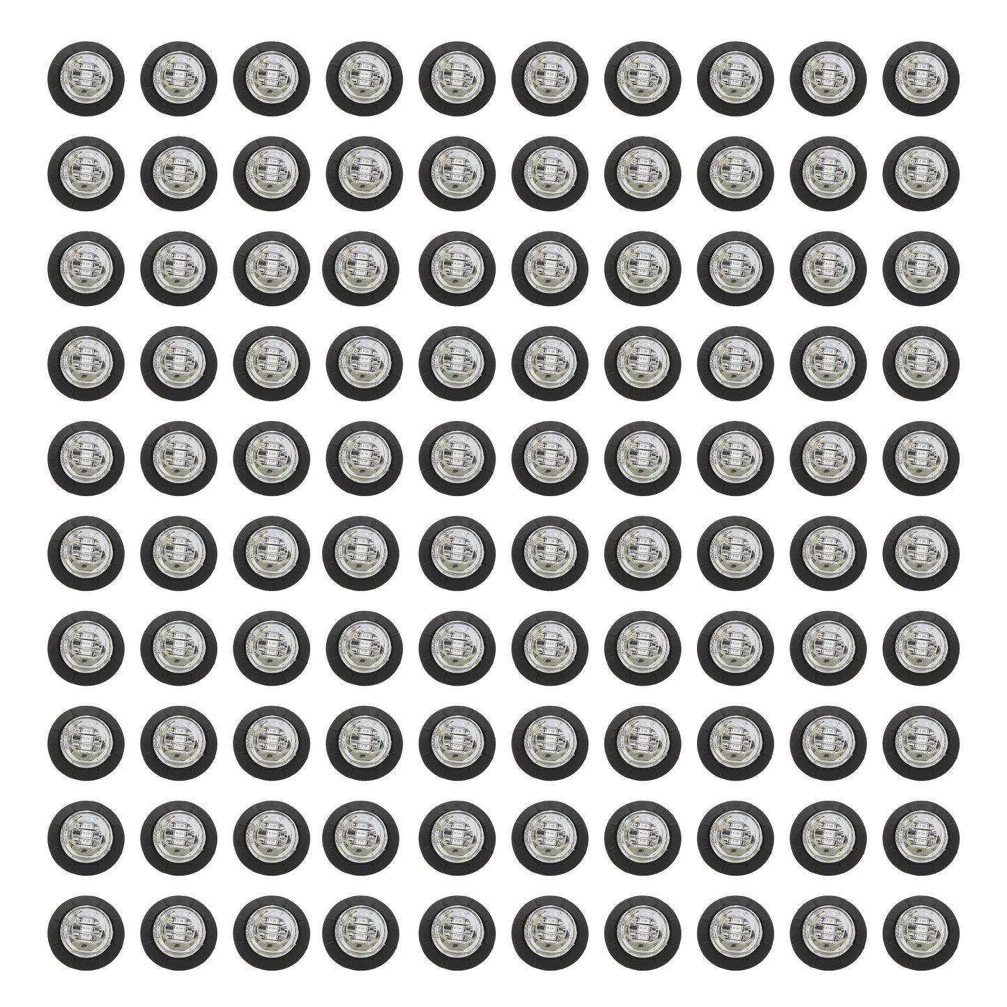 PTL0213 Feu arrière rond 3/4" 12 V LED submersible pour voiture, camion, fourgonnette, remorque, camping-car et bateau (blanc) – Caisse de 100, 400 ou 1000 pièces