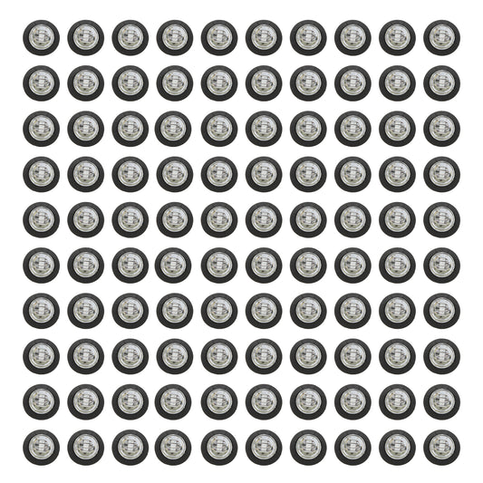 PTL0213 Feu arrière rond 3/4" 12 V LED submersible pour voiture, camion, fourgonnette, remorque, camping-car et bateau (blanc) – Caisse de 100, 400 ou 1000 pièces