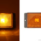 PTL0263 Feux de gabarit submersibles rectangulaires à LED ambre de 2 x 3 pouces avec réflexe - Caisse de 60